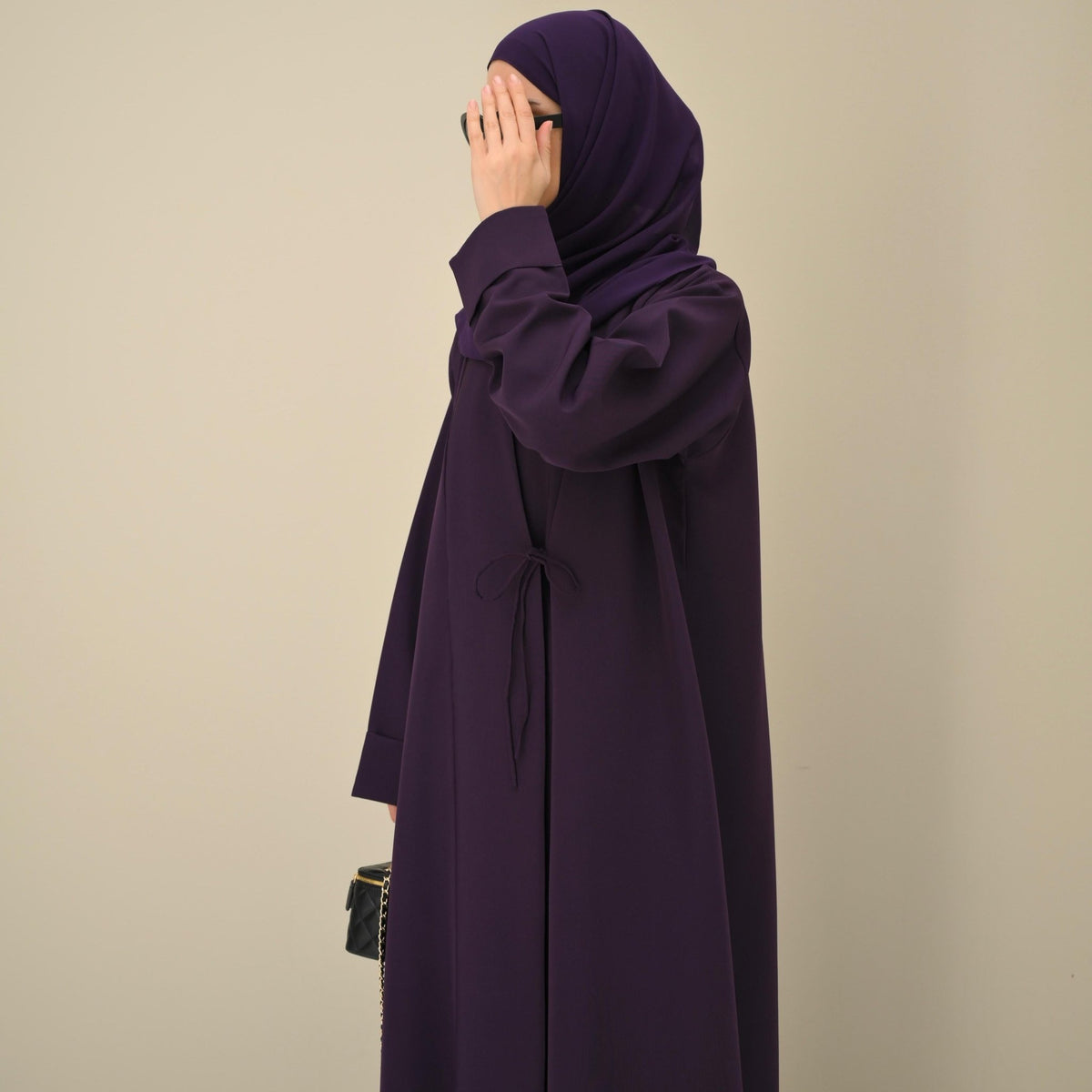 Plum Tie Abaya & Hijab - CO - VRD