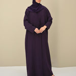 Plum Tie Abaya & Hijab - CO - VRD