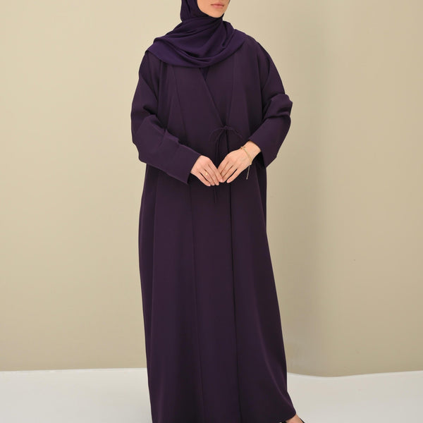 Plum Tie Abaya & Hijab - CO - VRD