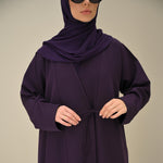 Plum Tie Abaya & Hijab - CO - VRD