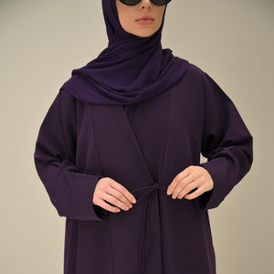 Plum Tie Abaya & Hijab - CO - VRD