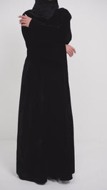 Black Velvet Abaya - Luxury Modest Wear for Ramadan | CO-VRD