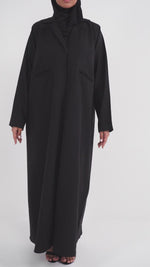 Black Blazer Abaya - Structured Modest Fashion | CO-VRD