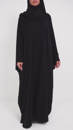 Butterfly Zip Abaya in black