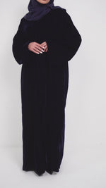 Midnight Blue Velvet Abaya - Premium Eid Abaya | CO-VRD