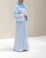 Baby blue Samaa summer abaya with breathable modal - CO-VRD modest fashion