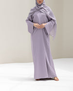 Lilac purple Warda summer abaya with modal fabric - CO-VRD modest fashion